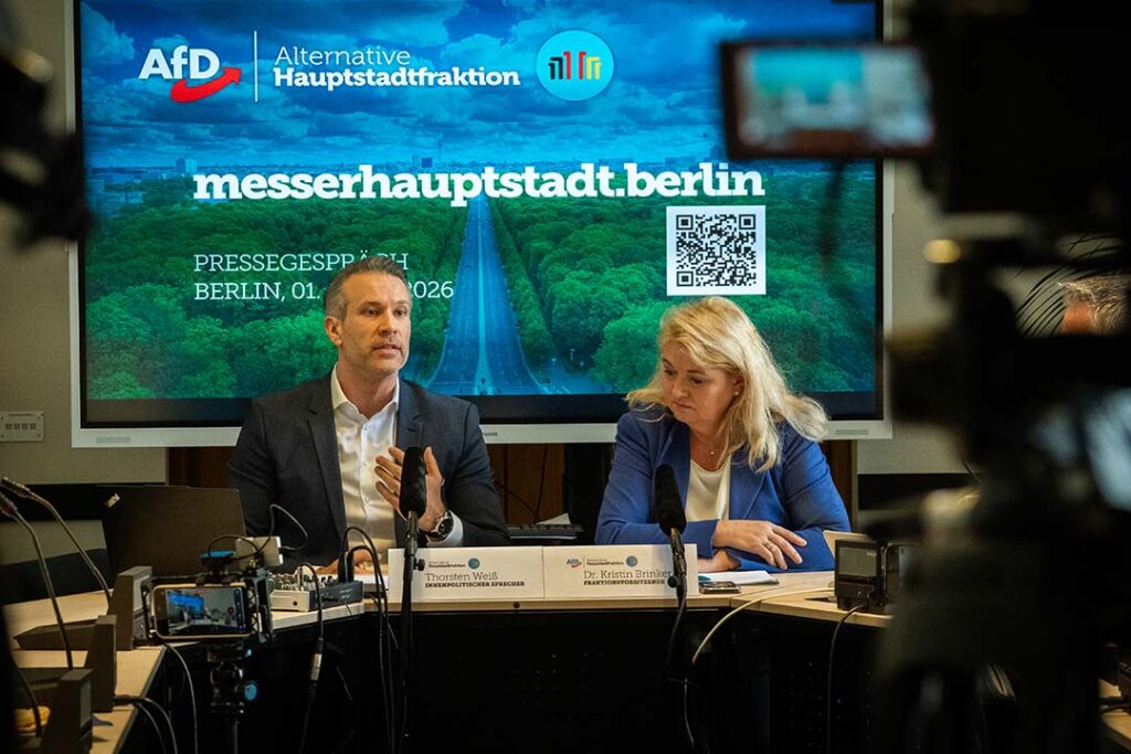 Berliner AfD-Hauptstadtfraktion stellt Messer-App vor